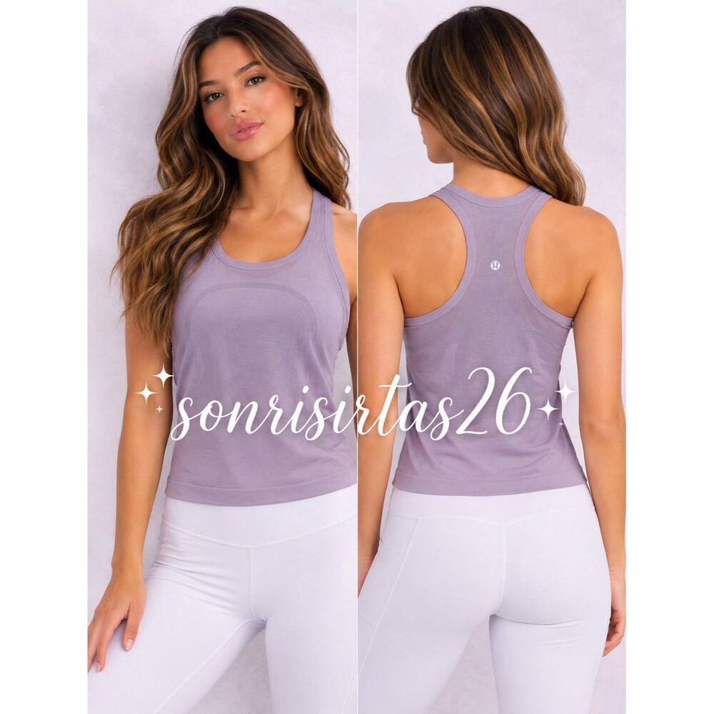 Lululemon Swiftly Tech Racerback Tank 2.0 Race Purple Ash Sz 2 Training Running